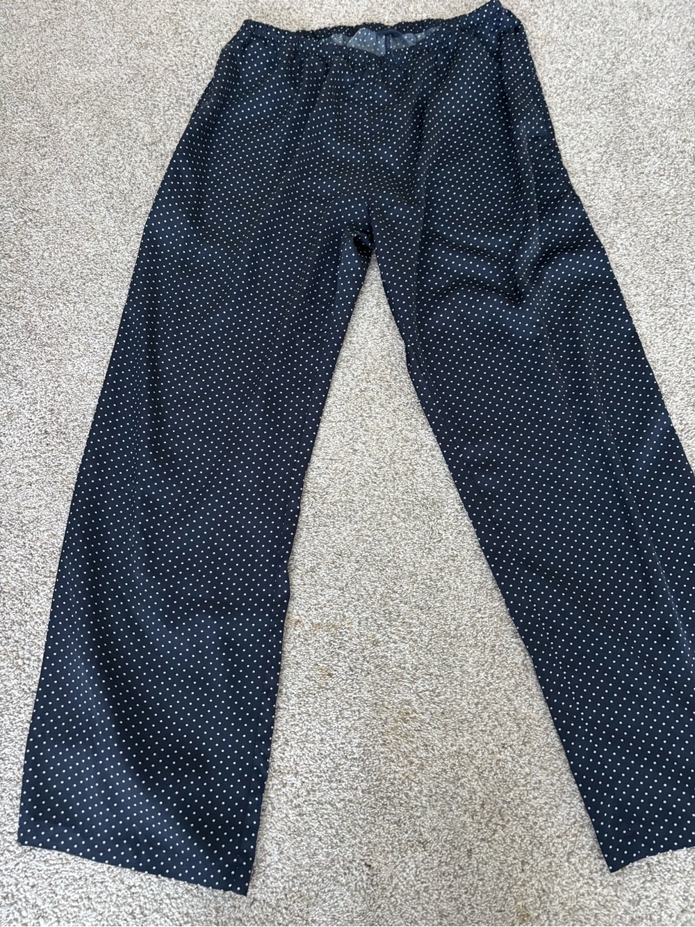 John Galt Polka Dot Satin Lounge Pants